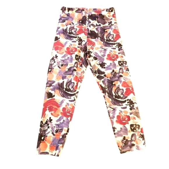 Balance Collection Med Floral Activewear soft high waist moisture wicking leggin - Picture 1 of 14